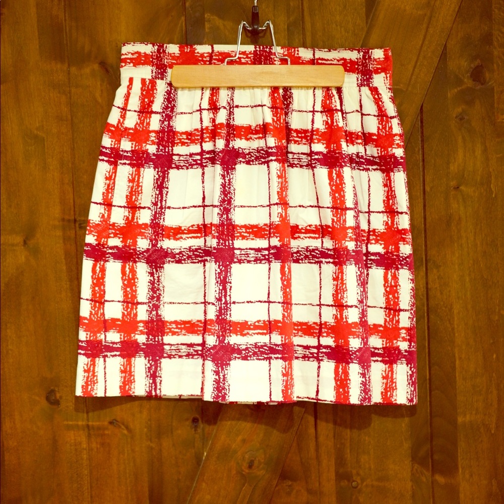 Tibi, Red Plaid / Check Pattern, With Pockets! - image 1